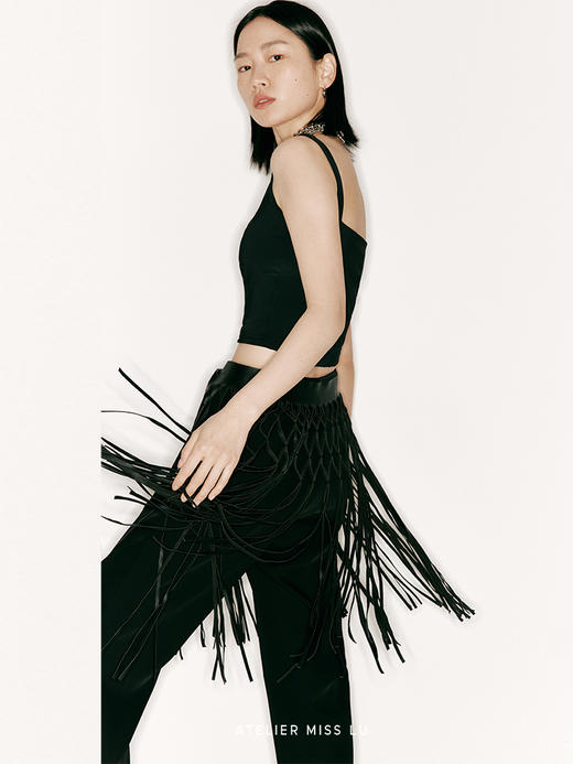 【波斯】重工流苏编织PU皮质腰带/23ZB02 商品图3