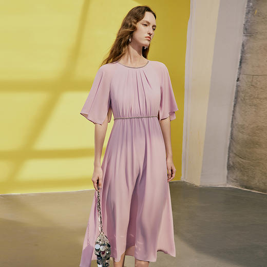 EITIE爱特爱夏季新款气质高腰显瘦连衣裙7407142 商品图4