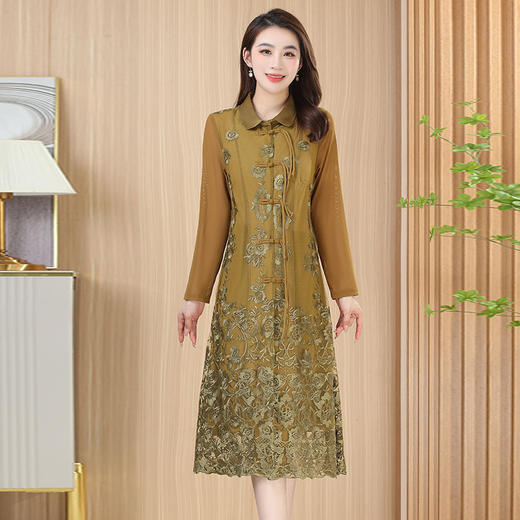 刺绣外搭纱网蕾丝风衣，复古盘扣中国风时尚薄款外披QYM-XY-23HD13-Y 商品图7