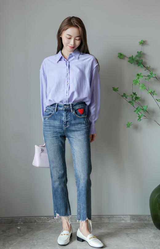 爱心磨边牛仔裤（一口价） 商品图6