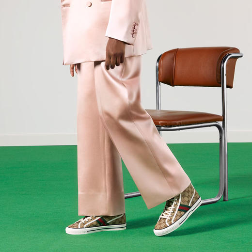 GUCCI 古驰 女士 Tennis 1977系列高帮休闲运动鞋 混色 627838 HVK70 9765 商品图3