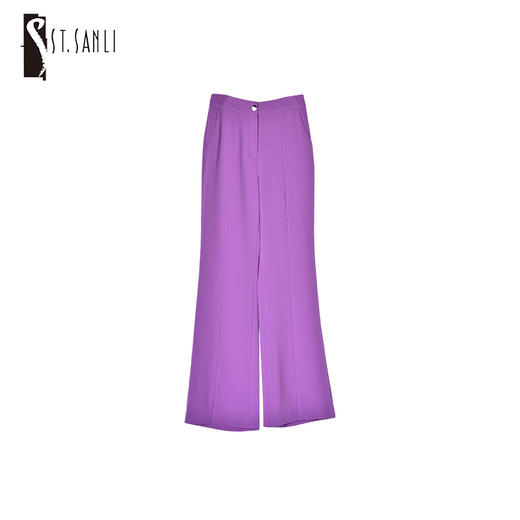 圣三利女装春夏款微喇开叉西装裤SL121C27 商品图0