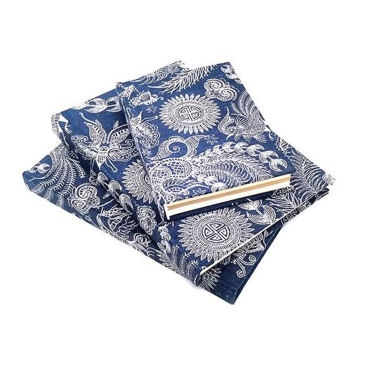 深山集市 苗族纹样刺绣笔记本大小可选 吉祥纹样吉宇鸟 福蝶 传承民族祝福 商品图0