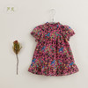 【马克珍妮 芦芙】夏装新款 女童凉爽棉真丝花卉连衣裙230576 商品缩略图3