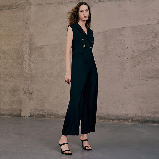 EITIE爱特爱夏季新品高腰修身干练阔腿连体裤7407121 商品图2