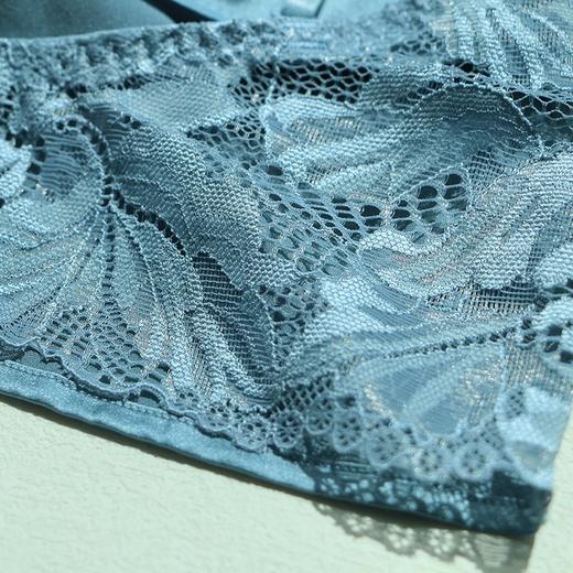 真丝拼接蕾丝美背无钢圈文胸内衣短吊带  带胸垫 商品图3