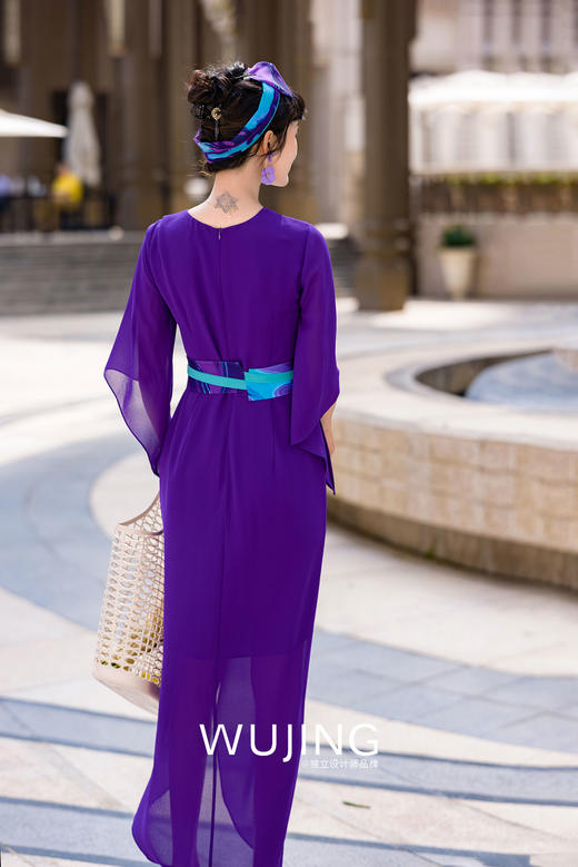 3022088 露红烟紫 薰衣草紫连衣裙 雾境 商品图5