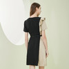 NF844斯尔丽瑟俪2023春夏新款不对称设计感荷叶边拼接优雅气质连衣裙 商品缩略图1