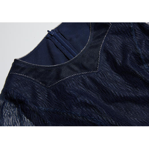 司歌光泽端庄修身短袖连衣裙A871112 商品图1