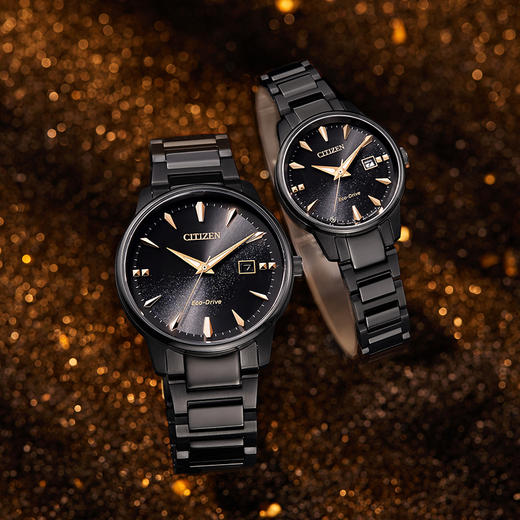 西铁城/CITIZEN 星空黑盘光动能情侣腕女表EW2595-81E 商品图7