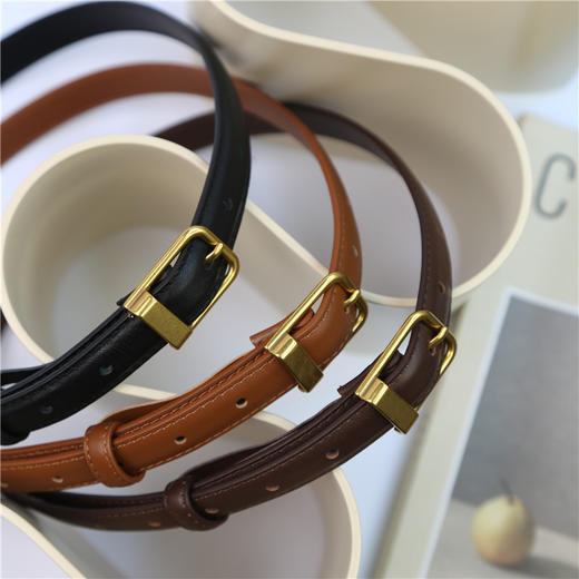 搭配利器丨小众款复古百搭女士金扣真皮腰带 商品图1