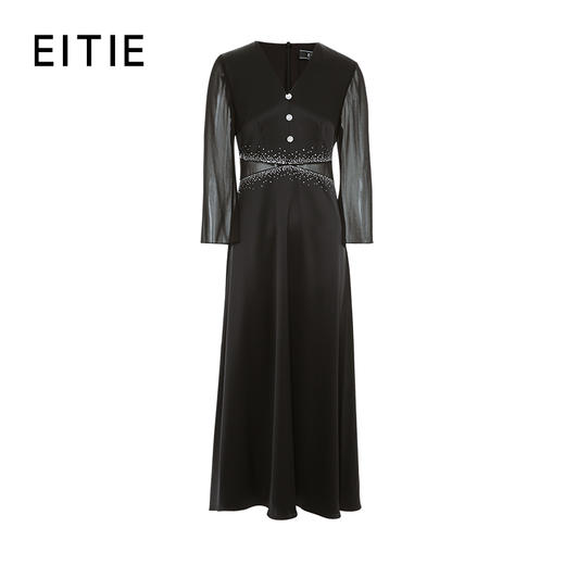 EITIE爱特爱春季新款时尚气质收腰大气显瘦礼服连衣裙女7377007 商品图5