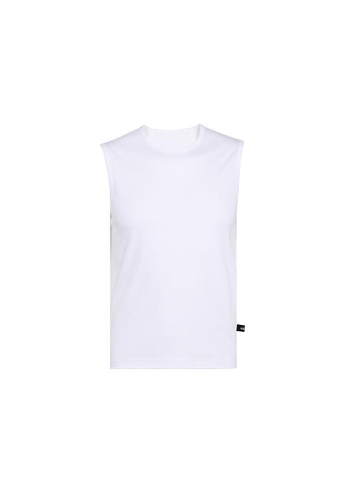 callisto白色全棉无袖T恤 SSUDW001C 商品图3