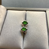 高冰种阳绿翡翠蛋面18k白金镶嵌 商品缩略图2