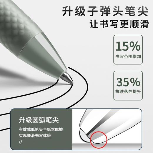 「1盒5支！三款可选」按动中性笔大容量颜值黑笔0.5双珠顺滑学生考试 商品图2