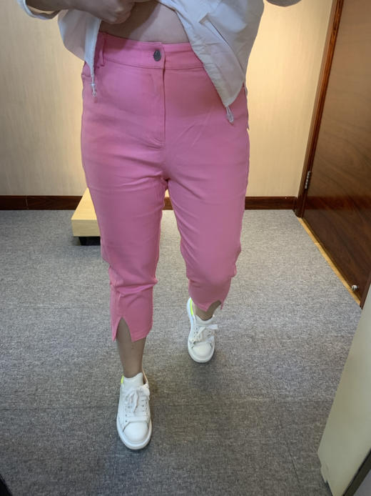针丝缘春夏爆款糖果色彩裤大码高弹舒适显瘦弹力彩裤8001 商品图4