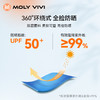 MOLYVIVI2024春夏新款防晒帽 便携防晒防紫外发箍两用贝壳帽UPF50+ 商品缩略图3