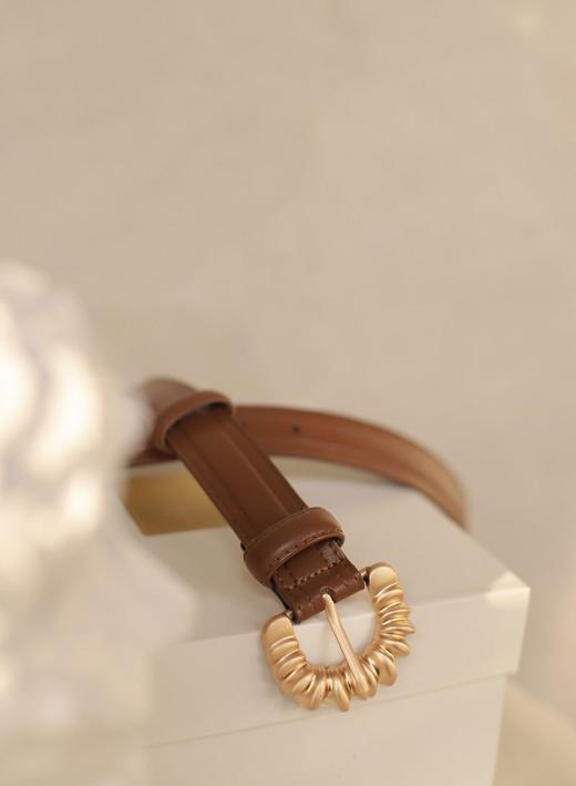 搭配利器丨牛角包扣腰带 头层牛皮复古百搭皮带 商品图2