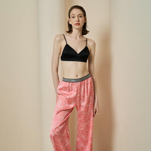 Solo seta真丝阔腿睡裤桑蚕丝可外穿家居服长裤丝绸2025秋冬 商品图3