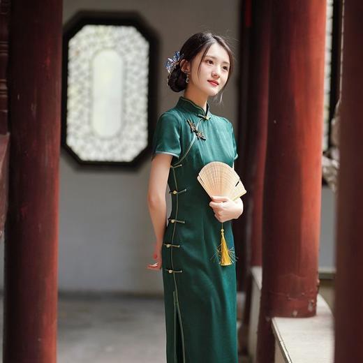 GSJ-3302素雅气质旗袍小个子年轻改良感少女醋酸春夏季 商品图2