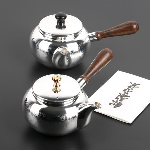 日本银川堂檀木侧把茶壶200ml 商品图4