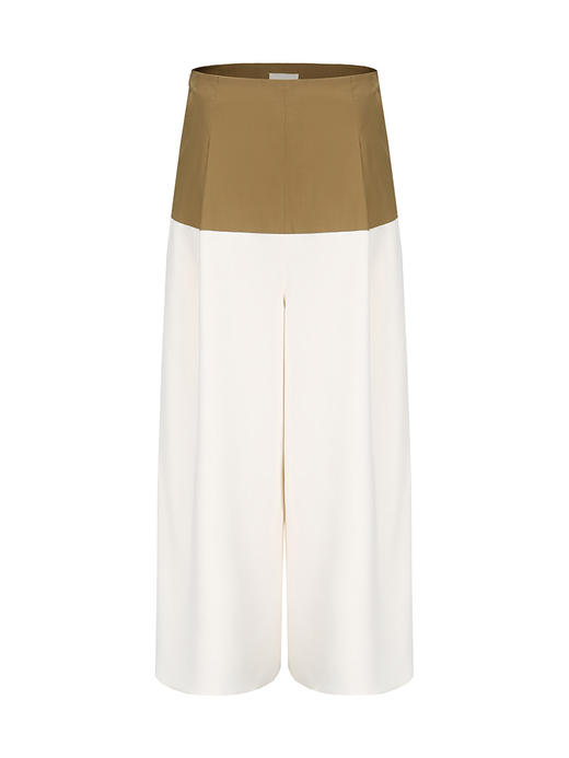 【云上漫步】撞色拼接高腰阔腿裙裤/2300018 商品图4