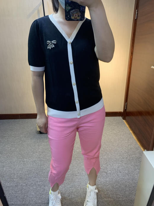 针丝缘春夏爆款糖果色彩裤大码高弹舒适显瘦弹力彩裤8001 商品图6