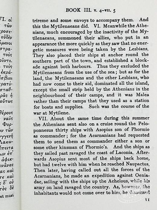 【中商原版】修昔底德 伯罗奔尼撒战争史 History of the Peloponnesian War Volume II Books 3-4 英文原版 Thucydides 商品图8