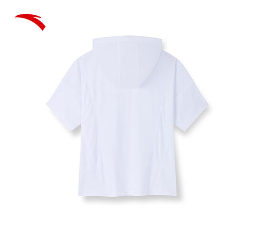 安踏冰丝T丨冰肤连帽短袖t恤女款夏季宽松透气运动上衣162327112 商品图4