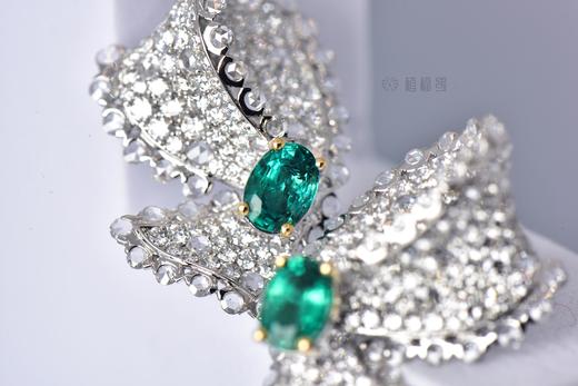 【爱的礼物】祖母绿蝴蝶结耳坠   CB12212157 商品图5