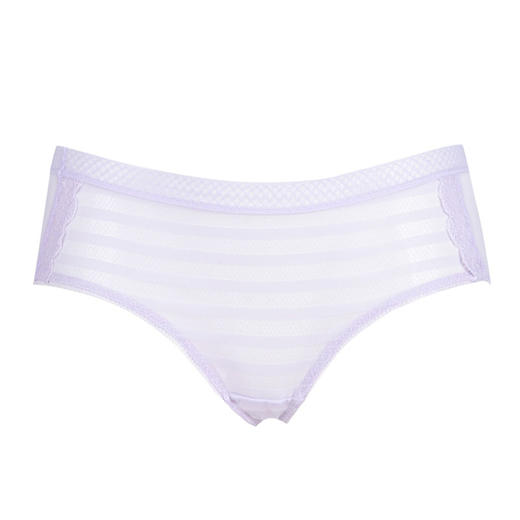 都市丽人时尚系列蕾丝网布蕾丝女士内裤中腰平角裤LK38A3 商品图2