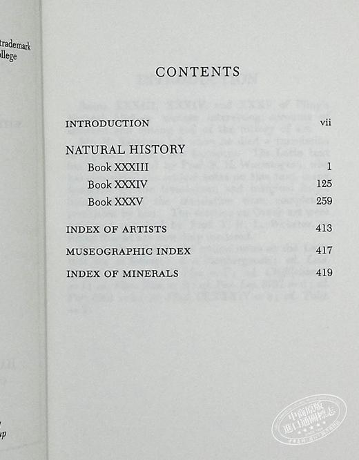 预售 【中商原版】老普林尼 博物志 卷33-35 共37 Natural History Volume IX Books 33-35 英文原版 Pliny 商品图5