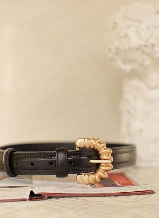 搭配利器丨牛角包扣腰带 头层牛皮复古百搭皮带 商品图1