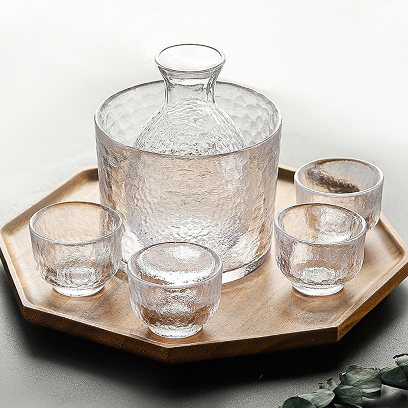 水晶琉璃酒具【双人酒具】（一壶一碗四杯）