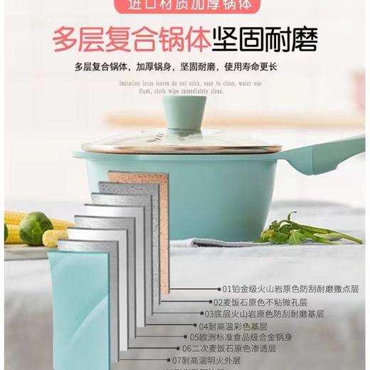 迪迪尼卡金猪侠辅食锅宝宝多功能奶锅儿童婴儿煎煮一体专用不粘锅蒸锅辅食锅 商品图2