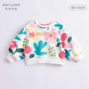 马克珍妮春装新款 女童趣味花卉图案宽松落肩卫衣231101 商品缩略图0