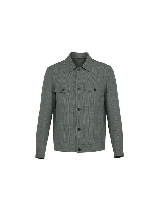 callisto绿色微泡纹理夹克 SSFEJ088C 商品图5