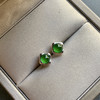 高冰种阳绿翡翠蛋面18k白金镶嵌 商品缩略图1