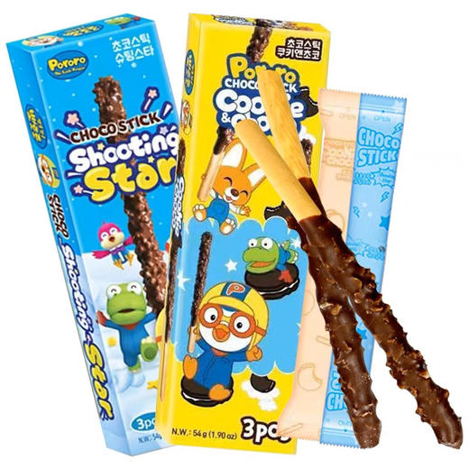 啵乐乐巧克力饼原味54g 商品图1