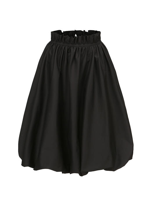 【雕刻空气】毛边抽褶高腰花苞半裙/2300013 商品图4