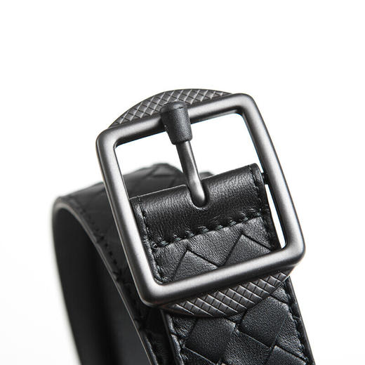 BOTTEGA VENETA 宝缇嘉 BV 2023年新品男士黑色小羊皮针扣式腰带皮带 482669V001O 商品图2