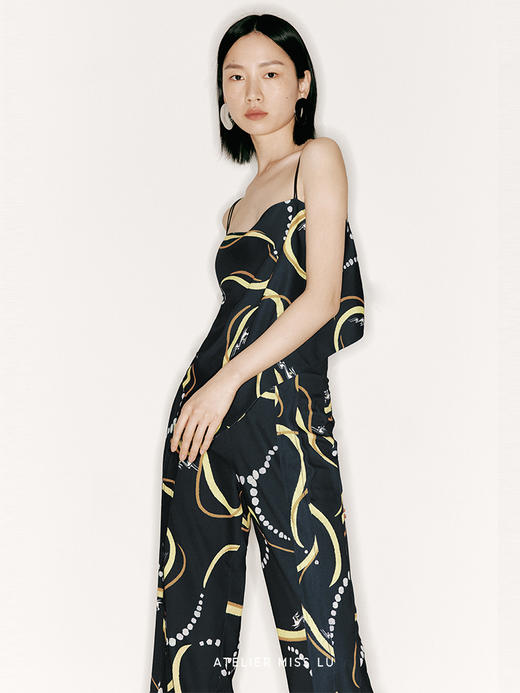 【星际迷航】品牌定制印花下摆开叉垂感直筒长裤/2300016C 商品图2