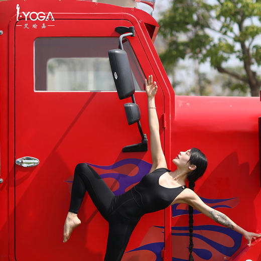 IYOGA空中瑜伽服莱卡N66面料 瑜伽连体高弹高回复显瘦气质吸湿排汗透气LT007 商品图4
