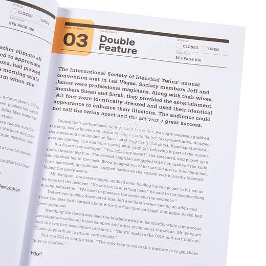 预售 【中商原版】60秒脑筋急转弯犯罪谜题 挑战侦探的法医谜团 60-Second Brain Teasers Crime Puzzles 英文原版 Diane Capri 商品图3