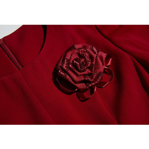 司歌喜庆小礼服修身短袖连衣裙A871002 商品图1