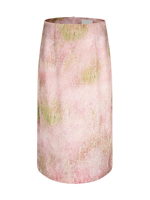 【斑斓】品牌定制印花桑蚕丝直筒半裙/2300014B 商品图4