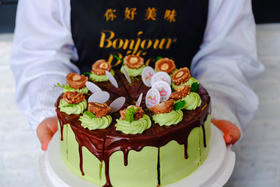 开心果巧克力奶油蛋糕