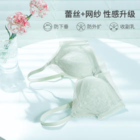 熳洁儿 法式蕾丝纯欲文胸聚拢超薄零感无痕杯透气薄杯新款 23261525