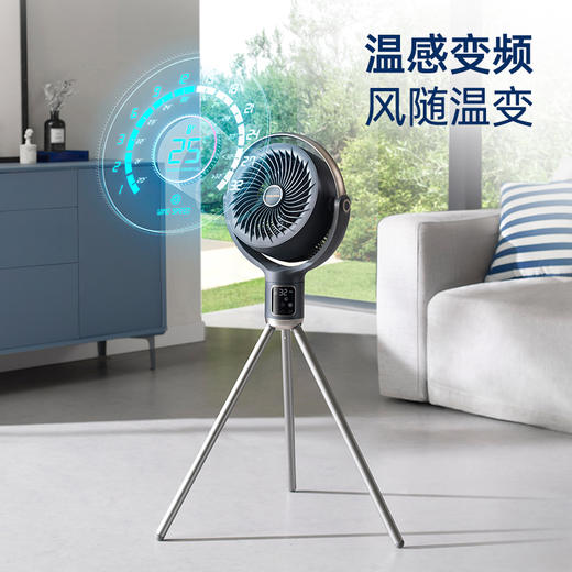 【负离子净化】摩飞空气循环扇MR3801 智能温感变频 4种风感随心切换 IMD面板 红外无线遥控 24H定时 低音低噪 商品图4