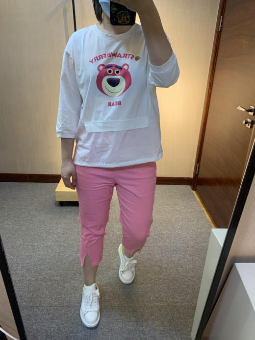 针丝缘春夏爆款糖果色彩裤大码高弹舒适显瘦弹力彩裤8001 商品图7